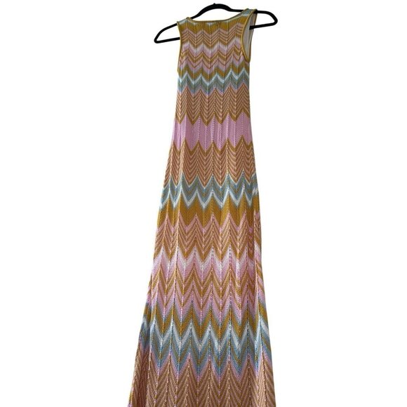 Womens Petal & Pup Maxi Crochet Lined Dress Size 6 Colorful Boho Festival Knit - Picture 8 of 8